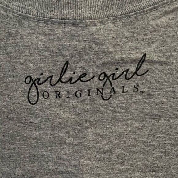 Gildan Women's Girlie‎ Girl Goat Graphic Print Pullover Short Sleeve Gray Large - Picture 4 of 6